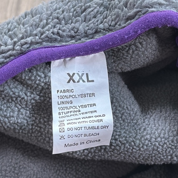 Purple Dog Puffer Jacket with Reflective Trim - Pet - Picture 5 of 5